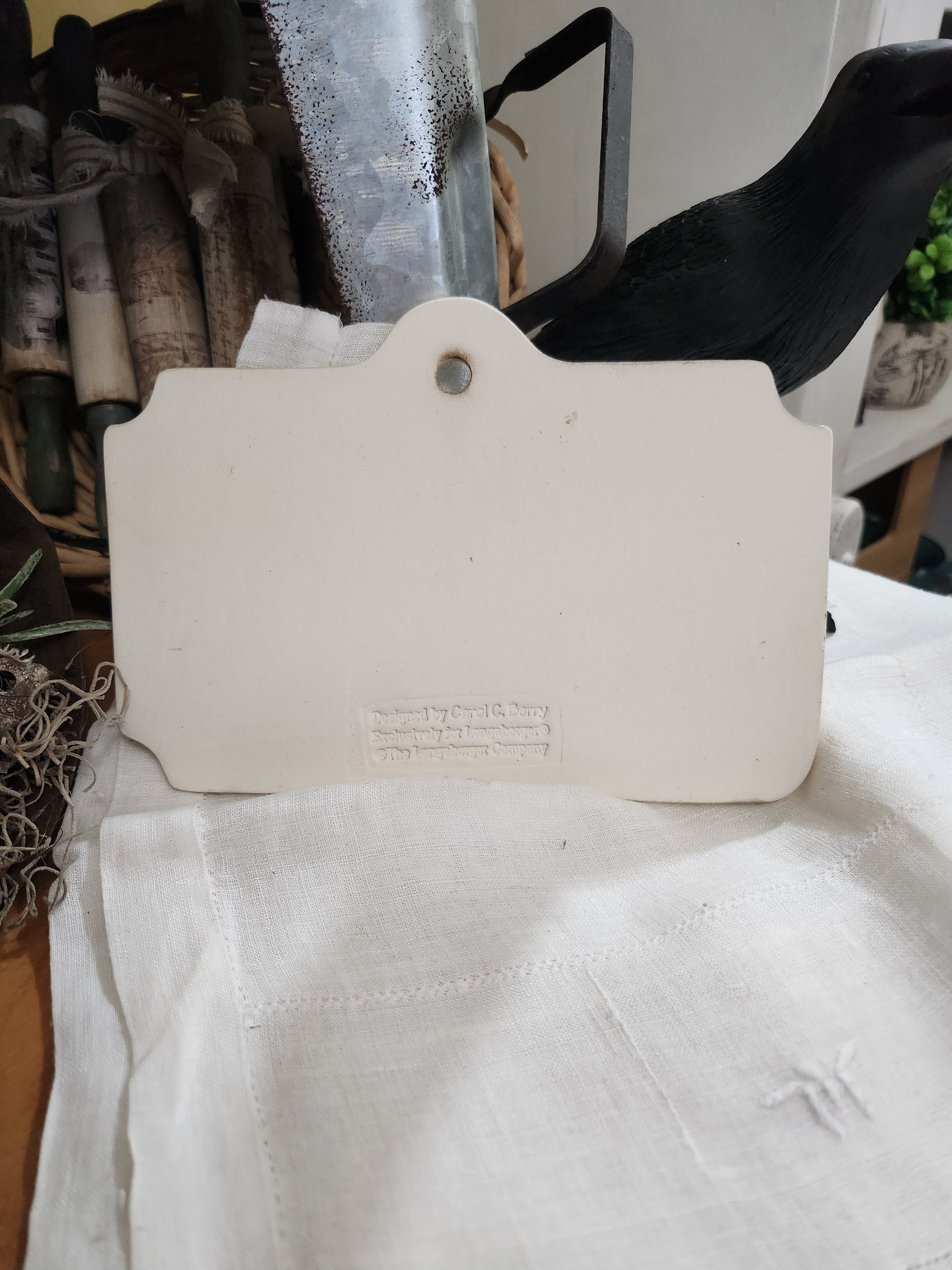 Carol Berry/Longaberger Welcome Plaque