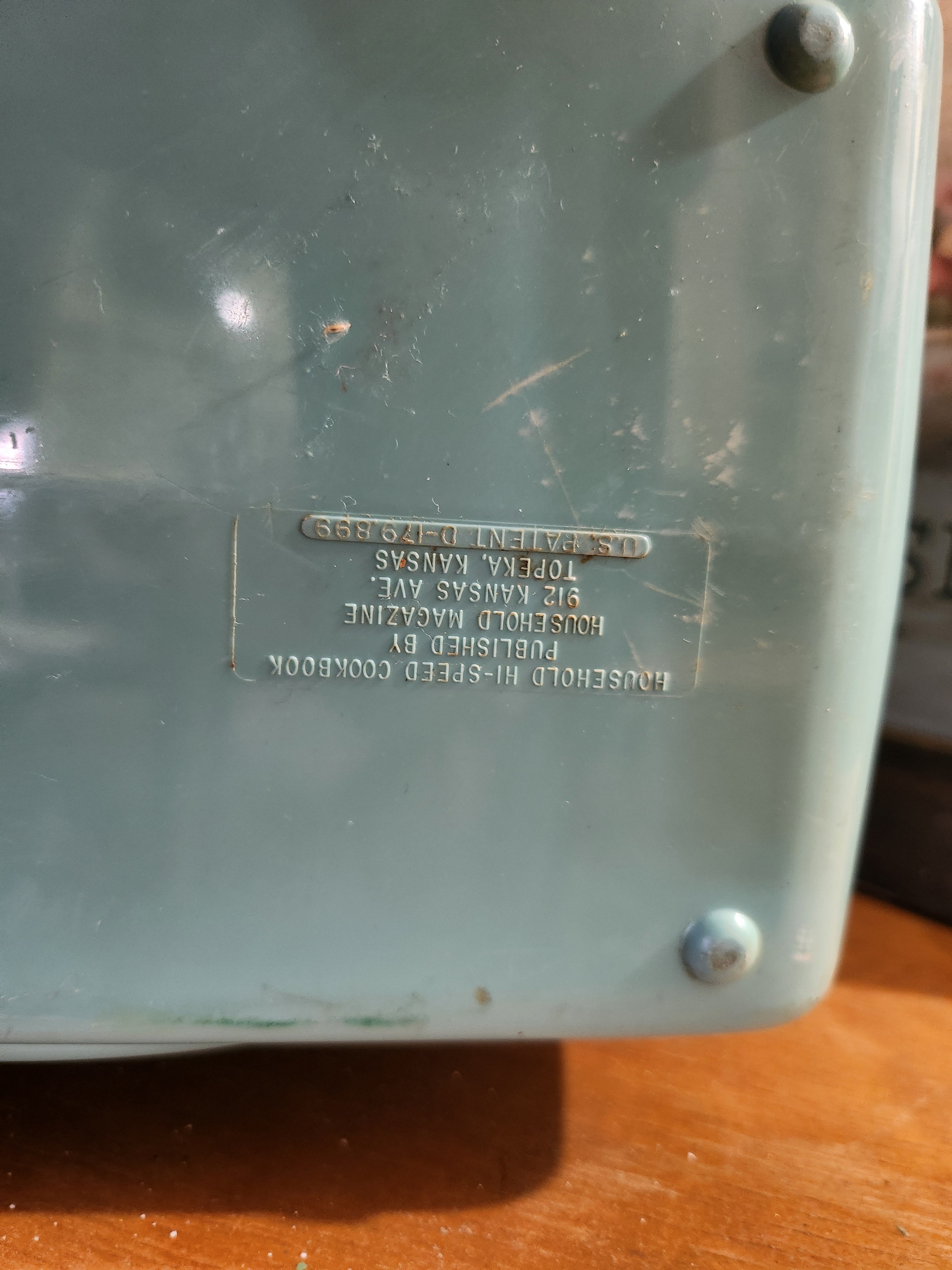 1056 Household Hi Speed Cookbook, Teal
